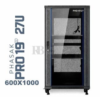 Armario Rack 27U 600x1000 | Phasak Pro PHO-6127 19 In